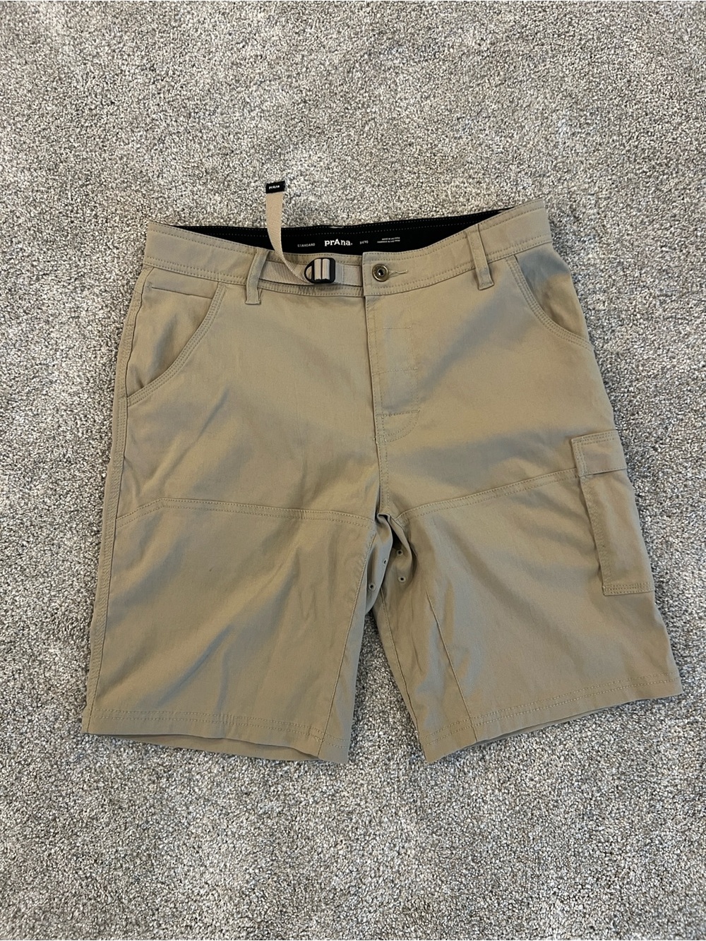 Prana Men’s Stretch Zion Shorts Khaki Tan Size 31 Waist 10 Inseam Outdoor Active
